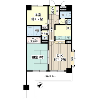 横浜市戸塚区の賃貸マンション　ＮＩＣライブステイツ戸塚ガーデン　２１９号室　間取