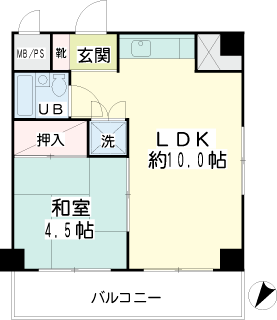 横浜市金沢区の賃貸マンション　アーバンハイツ金沢文庫　間取りです