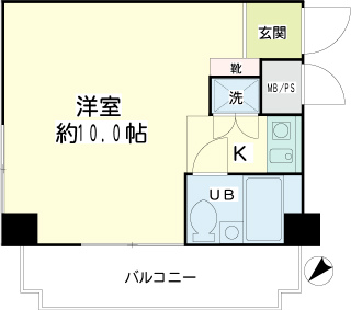 横浜市南区の賃貸マンション　ＮＩＣアーバンハイム南太田３１１号室　間取