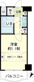 横浜市神奈川区の賃貸マンション　ホーユウコンフォルトレディース白楽　３０２号室　間取