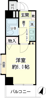 横浜市保土ヶ谷区の賃貸マンション　西横浜ダイカンプラザＣＩＴＹ　６０１号室　間取