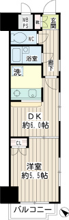 横浜市鶴見区の賃貸マンション　ＮＩＣＥアーバンスピリッツ生麦　４０１間取