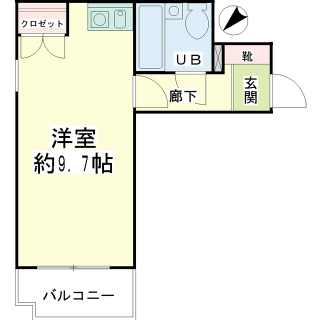 横浜市鶴見区の賃貸マンション　ＮＩＣＥアーバンスピリッツ生麦９０７　間取