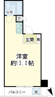 横浜市鶴見区の賃貸マンション　ダイアパレス鶴見第２　間取りです