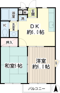 横浜市鶴見区の賃貸マンション　みどりハウス　間取りです