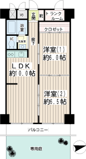 東京都大田区の賃貸マンション　ニックハイム蒲田　間取りです