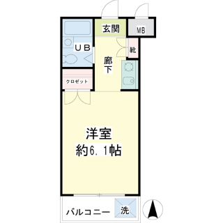 横浜市金沢区の賃貸マンション　ベルライト能見台１０２号室　間取