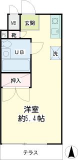 横浜市中区の賃貸マンション　プリンシパル根岸森林公園　間取りです