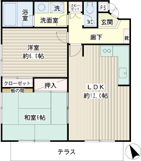 横浜市鶴見区の賃貸マンション　マインドハウスオーズ３　１０２号室　間取