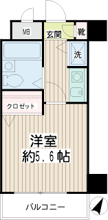 横浜市神奈川区の賃貸マンション　ネオマイム新子安弐番館　407号室間取り