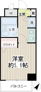 横浜市神奈川区の賃貸マンション　ネオマイム新子安弐番館　間取りです