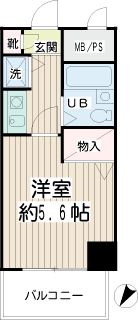 横浜市神奈川区の賃貸マンション　ネオマイム新子安弐番館　801号室間取り