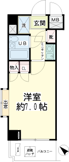 横浜市緑区の賃貸マンション　ナイスアーバン鴨居プロムナード　３０１号室　　間取りです