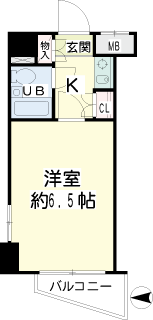 川崎市幸区の賃貸マンション　ナイスアーバンスピリッツ矢向塚越　間取りです