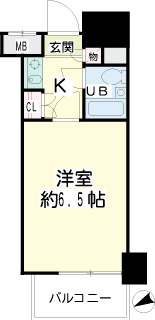 川崎市幸区の賃貸マンション　ナイスアーバンスピリッツ矢向塚越　間取りです