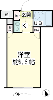 川崎市幸区の賃貸マンション　ナイスアーバンスピリッツ矢向塚越　間取りです