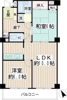 横浜市神奈川区西寺尾の賃貸マンション　サニーテラス西寺尾　１０３間取り