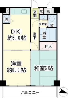 東京都大田区の賃貸マンション　アーバンフォレスト池上　間取りです