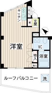 東京都大田区の賃貸マンション　田園調布マンション　間取りです