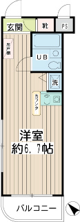 横浜市港南区の賃貸マンション　メゾンミール港南　２０９号室　間取