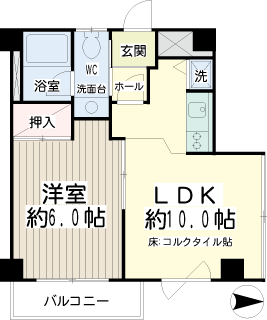 横浜市鶴見区の賃貸マンション　ツインハウスフルヤ　間取りです