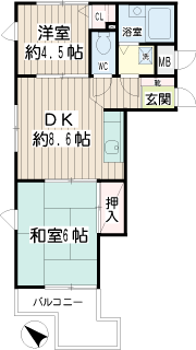 横浜市磯子区の賃貸マンション　アーバン磯子　間取り