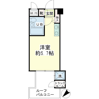 横浜市港北区の賃貸マンション　Ｈ＆Ａヒルズ４０４号室　間取