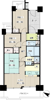 横浜市保土ヶ谷区の賃貸マンション　デイパーク横濱天王町　１０１３号室　間取