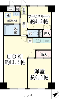 東京都大田区の賃貸マンション　ＫＡエンゼルハイム蒲田第３　間取りです