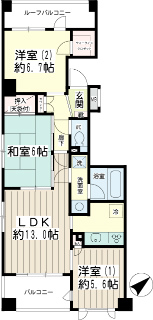 横浜市保土ヶ谷区の賃貸マンション　ナイスアーバン保土ヶ谷ステーションプラザ　３０３　間取