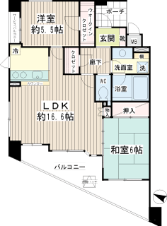 横浜市旭区の分譲賃貸マンション　ナイスエスアリーナ横濱鶴ヶ峰　間取りです