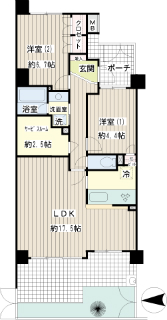 横浜市鶴見区の賃貸マンション　ナイスビューリヨン横濱鶴見　309号室　間取りです