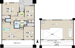 川崎市中原区の分譲賃貸マンション　セントスクエア武蔵小杉　１６０５号室　間取