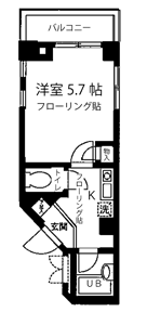 川崎駅西口の賃貸マンション　エクランウエストヒルズ　間取りです