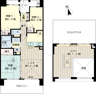 横浜市保土ヶ谷区の賃貸マンション　ナイスパークステイツ横濱天王町　間取