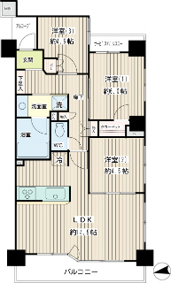 横浜市都筑区の分譲賃貸　ナイス港北ニュータウンステーションプラザ　４０２号室　間取