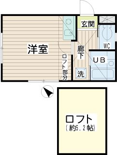 横浜市鶴見区の賃貸アパート　スブニール横浜　間取りです