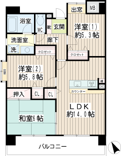 横浜市鶴見区の賃貸マンション　リオベルデ鶴声　間取り