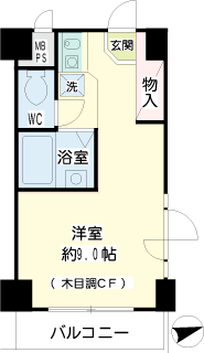 横浜市神奈川区の賃貸マンション　ＡＮ－アーツ　間取りです