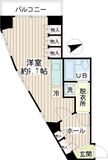 横浜市鶴見区の賃貸マンション　エミネンス富士小堀ビル　間取りです