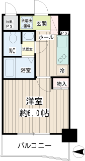 東京都大田区の賃貸マンション　ハイネス多摩川　間取りです