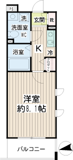 横浜市鶴見区の賃貸マンション　クレール鶴見　間取り