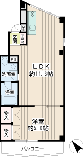 東京都大田区の賃貸マンション　田園調布マンション　間取り