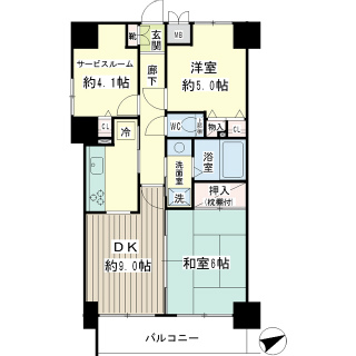 横浜市磯子区の賃貸マンション　ＮＩＣＥアーバン磯子５１６号室　間取