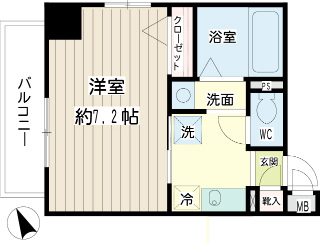 川崎市幸区の賃貸マンション　アスポワールⅤ　４０１号室間取