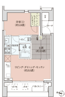 川崎市川崎区の新築賃貸マンション　イグレクス　２０１号室間取