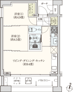 川崎市川崎区の新築賃貸マンション　イグレクス　３０２　間取