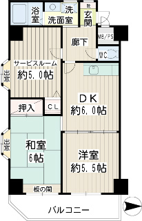 川崎市幸区の賃貸マンション　サウスピアコート　３０４号室　間取