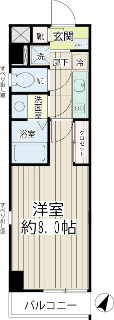 川崎市中原区の賃貸マンション　ルースト　４０４間取