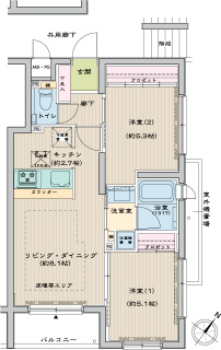 東京都品川区の賃貸マンション　プレシャスヒル大崎 103間取